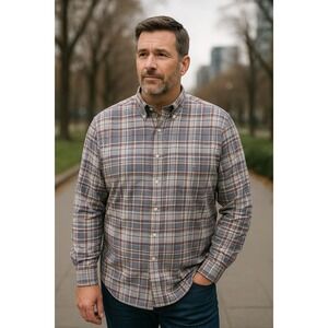 Polo Ralph Lauren‎ Jeans Company Mens XXL Plaid Button Down Shirt Casual